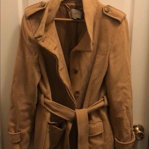 LOFT camel button front winter coat.